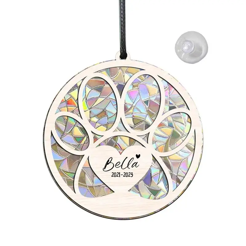 

Paw Print Sunshine Catcher Window Dog Paw Print Acrylic Sunshine Catcher High Transparency Decoration Tool For Window Wall Tree