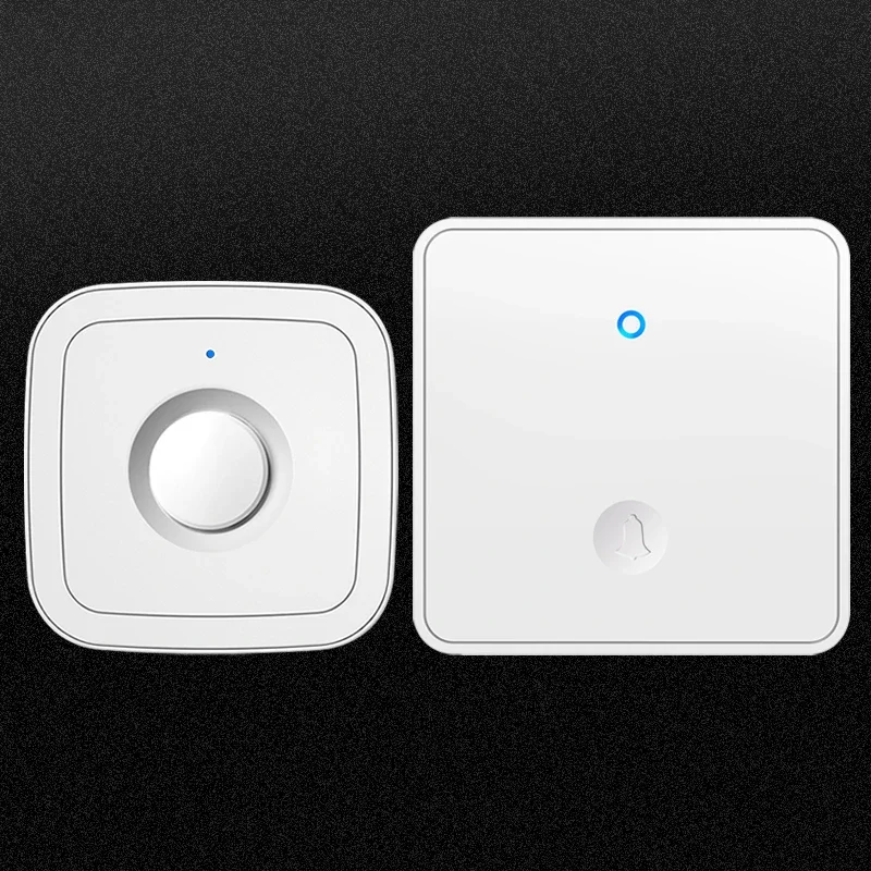 CACAZI Self-powered Home Wireless Doorbell Waterproof No Battery Button US EU UK Plug 60 Chime Wireless Alarm Doorbell (FA12BIG)