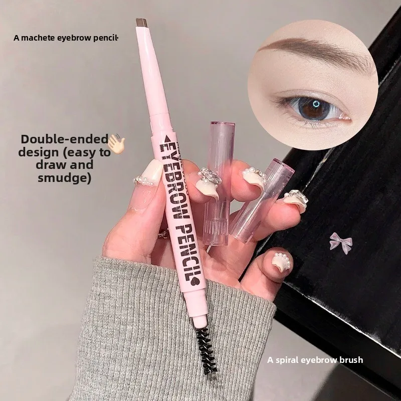 10 أقلام مضادة للتلطخ ومضادة للحواجب 2 في 1 مستحضرات تجميل احترافية للنساء 6 ألوان مقاومة للماء ومتينة للحواجب #3