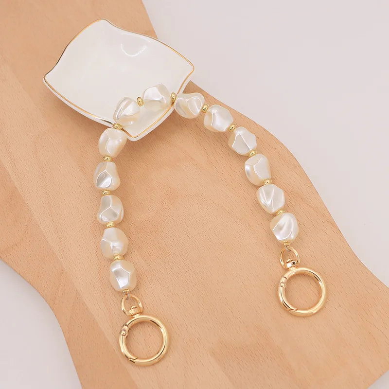 DIY Pearl Bag Hand Chain Decorative Hardware Accessories Chain Inlaid Metal Luggage Pearl Chain