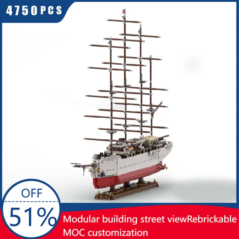 

4750 шт. креативный пиратский парусник, технические строительные блоки, модель, мини-кирпичи, игрушки MOC, строительные наборы, подарок для взрослых и подростков
