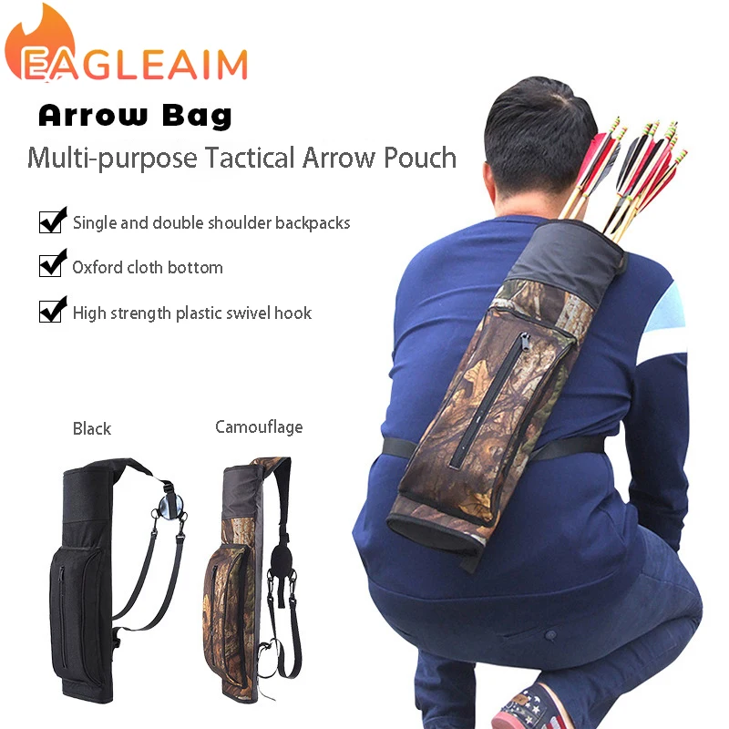 

Archery Back Arrow Quiver Arrow Holder Shoulder Hanged Adjustable Quiver Arrow Pouch Tactical Arrow Bag Recurve Bow Storage Bag