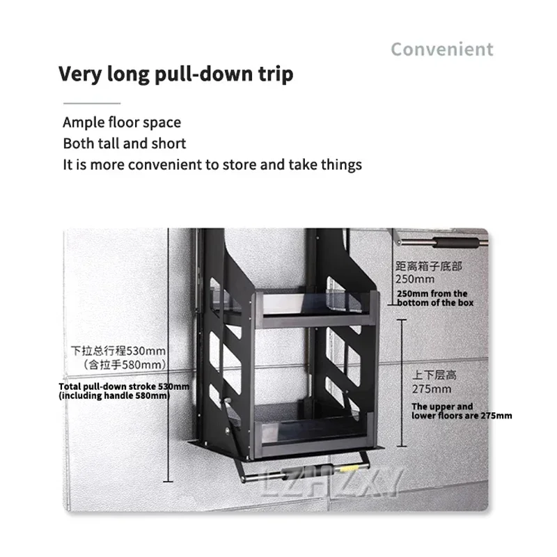 خزانة المطبخ سلة رفع قابلة للسحب تخزين رفوف التوابل خزانة حائط صعودا وهبوطا سلال درج رفع عمودي 35/40/45/*28*52/سم