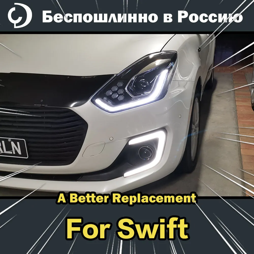 Car Styling Headlights for Maruti Suzuki Swift Dzire 2018-2022 LED Headlight DRL Head Lamp Led Projector Automotive Accessories