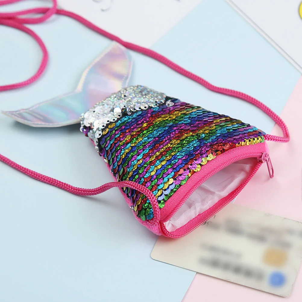 

Sequin Coin Purse Fashion Mermaid Tails Women Daily Party Travel Shopping Coins Candies Keys Hair Clips Small Accessories