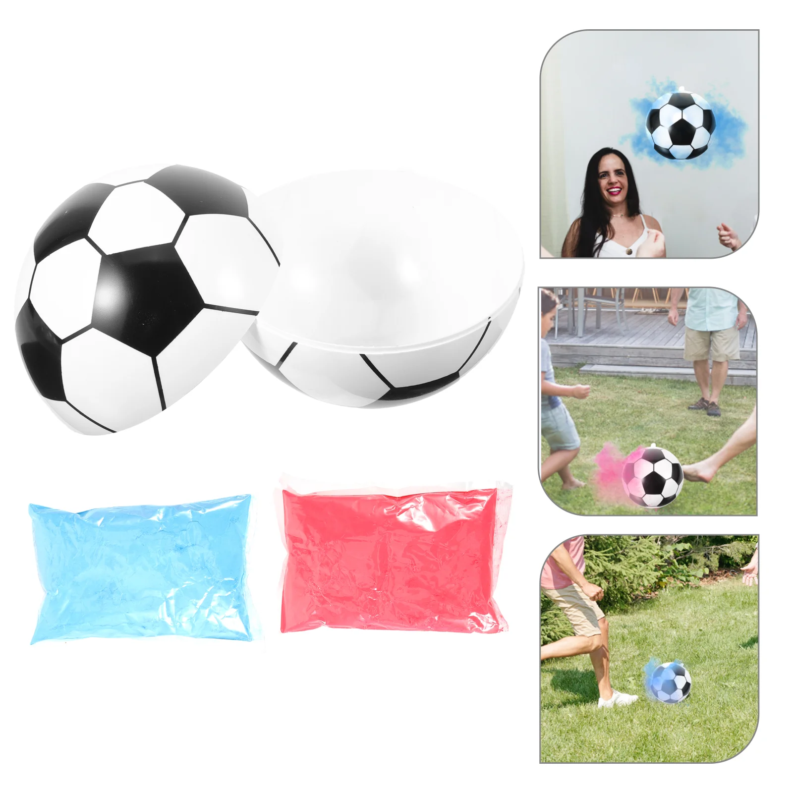 

Gender Reveal Football Party Supplies Fun Baby Shower Girl Set DIY Decoration Props Plastic