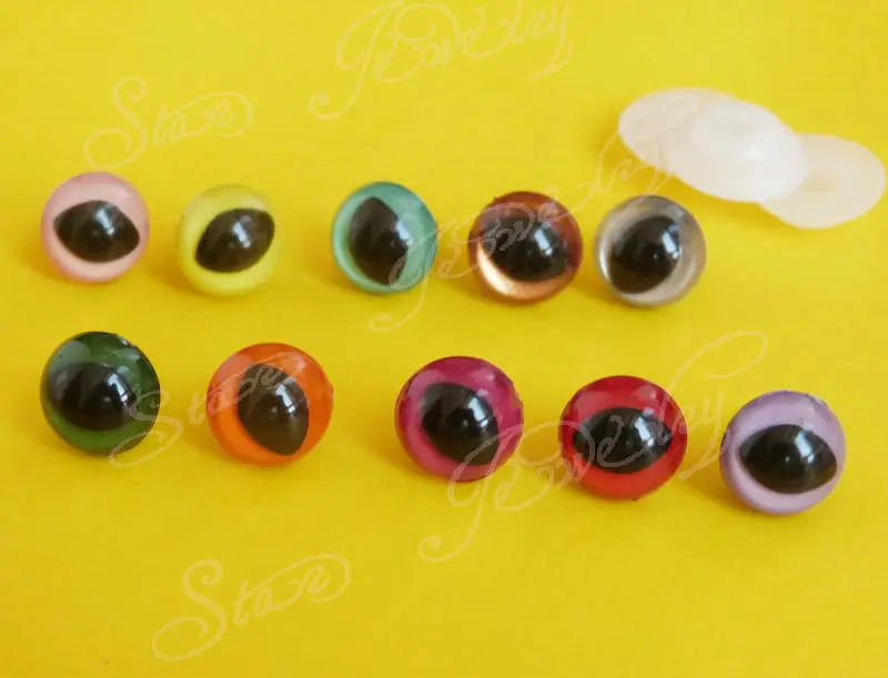 60pcs handicraft 16mm plastic safety cat eyes with wsher for Diy doll materials