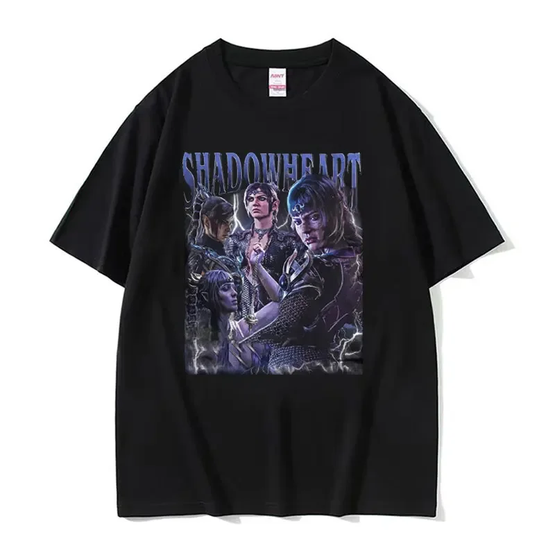 

Limited Shadowheart Baldurs Gate 3 Vintage T Shirt Women Men's Casual Short Sleeve T-shirts Harajuku Oversized T-shirt Tops Y2k