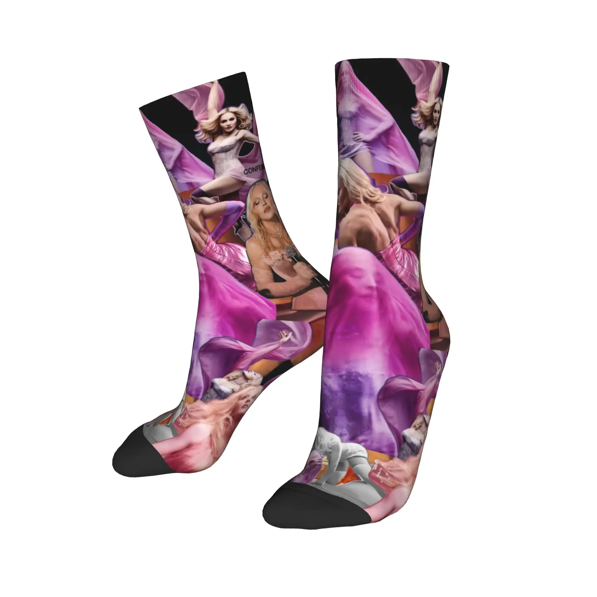 Madonnas CONFESSIONS II Tour 2026 Socks for Women Men Merchandise All Seasons  Soft Crew Socks Sweat Absorbing