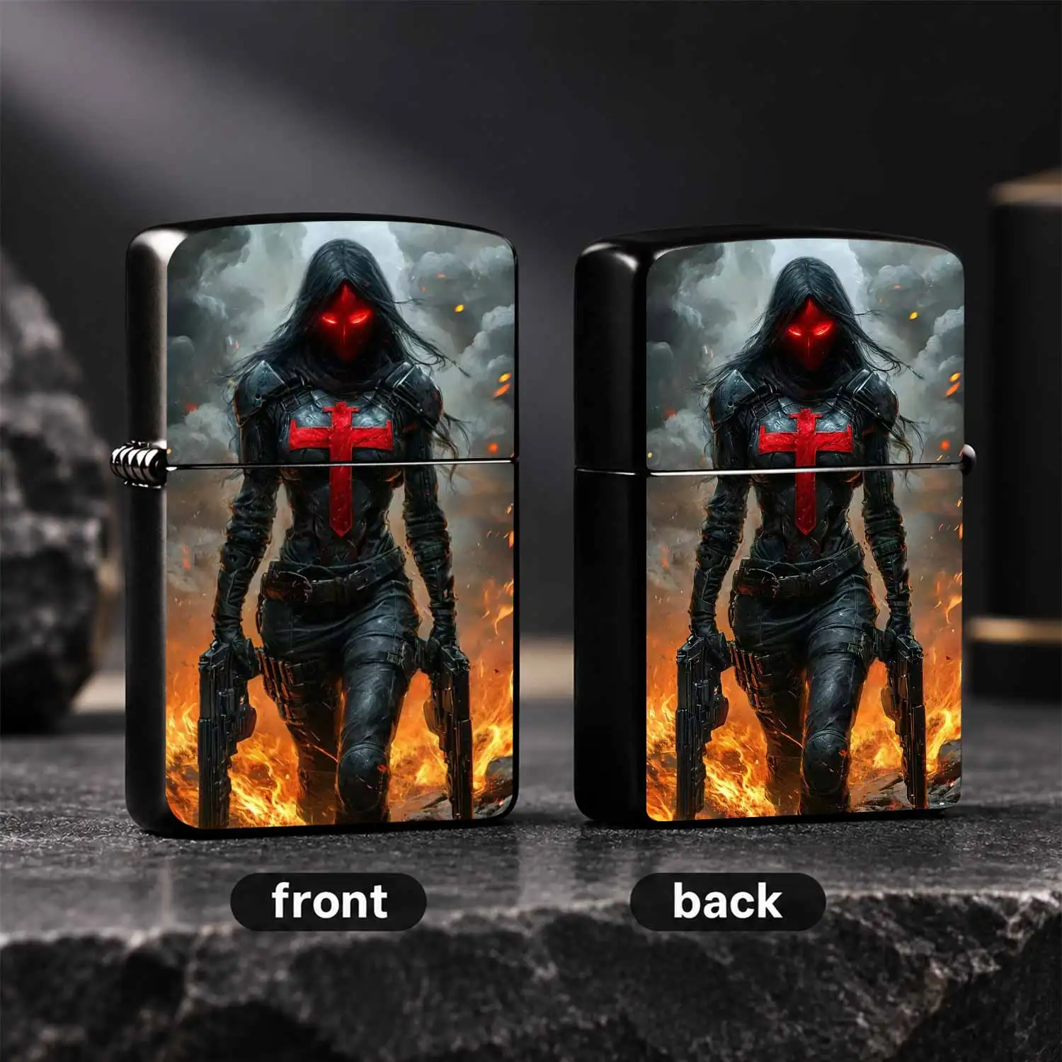 Dark Apocalypse Female Lighter, Cool Mark Art Collection, Portable Practical Accessory For Daily Use Outdoor Adventure Party Gathering, Exquisite Unique Gifting Decor Piece For All Scenarios A Humorous And Interesting Lighter