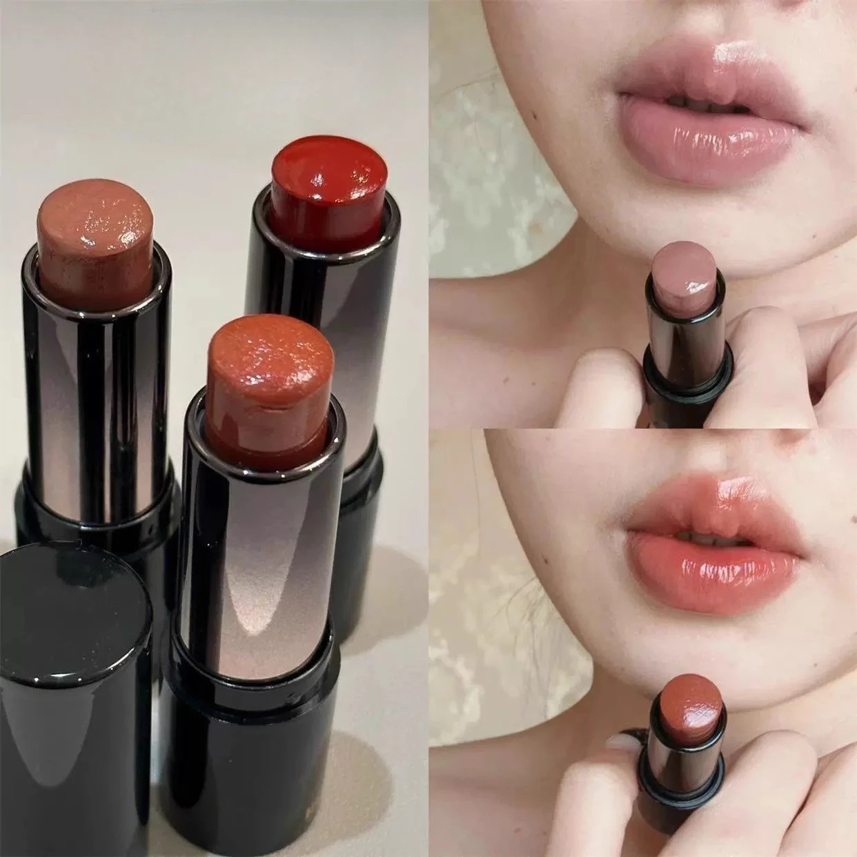 Hydraterende vaste lipgloss Zachte lippenstift Hydraterende gloss Hydraterende balsems Transparante tint Glans & stralende finish, Koreaanse make-up