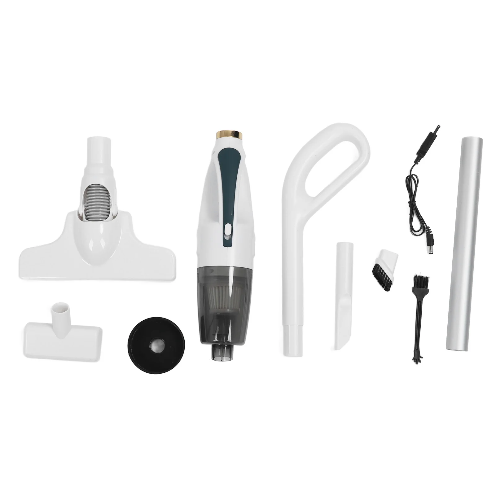 مكنسة كهربائية محمولة مع 4 رؤوس شفط قوي 30 دقيقة التحمل منخفضة الضوضاء إزالة شعر الحيوانات الأليفة اللاسلكي للسيارة المنزلية