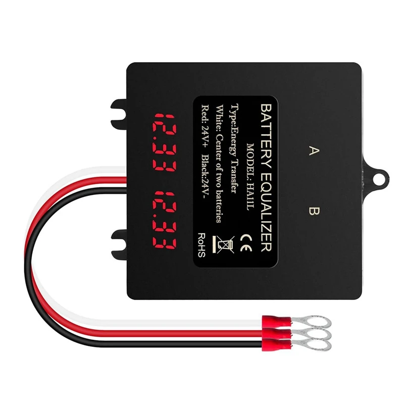 Battery Equalizer Battery Equalizer Intelligent Battery Balancer for Lead-Acid Lithium Batteries 24V Digital 2X12V
