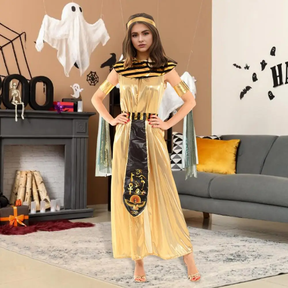 Kostium Królowej Kleopatry dla Dziewczynek, Strój Starożytnego Egiptu, Akcesoria do Cosplay na Halloween, Sukienka Księżniczki na Imprezy Przebieranki