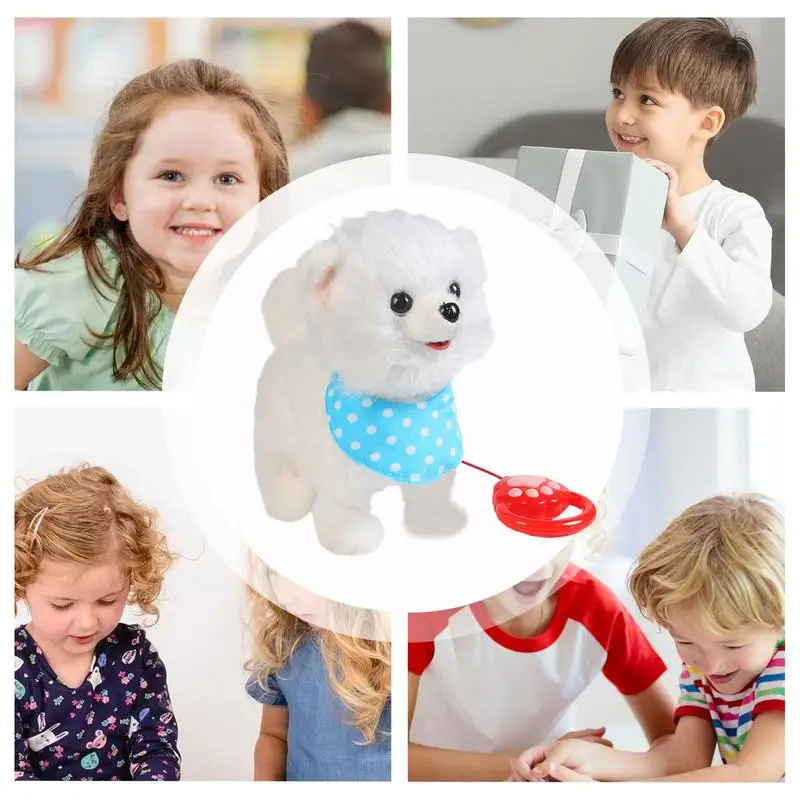 Walking Puppy Toy For Toddler Soft Talking Toys Interactive Home Decor Plush Cartoon Electric Accompanying Doll For Boys Girls
