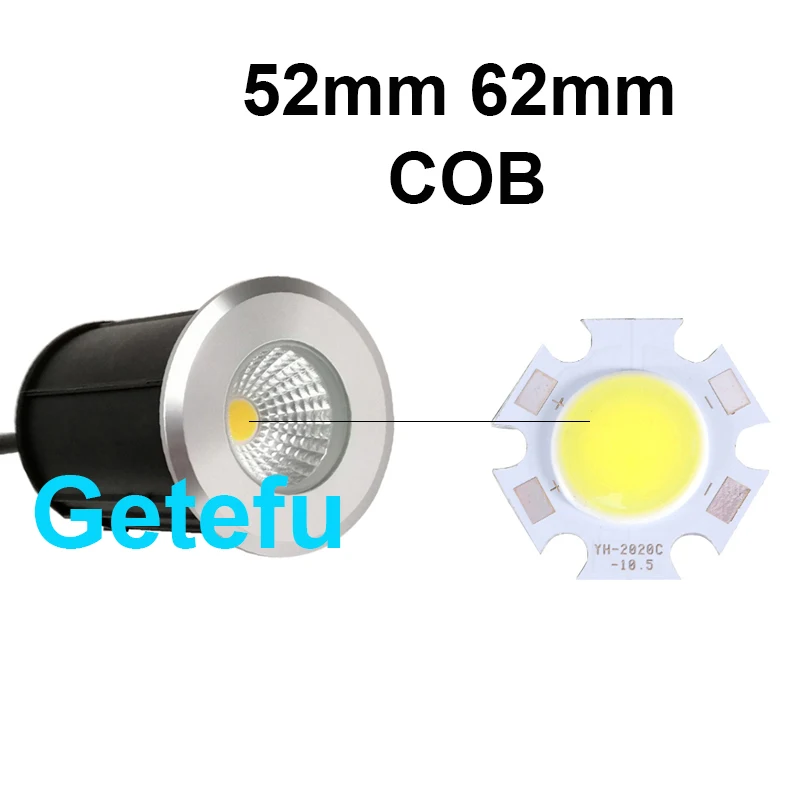 4 Stück 3W/5W LED Bodeneinbauleuchte IP67 DC12V Außen-Einbauleuchte 1/2/4-Seitenansicht Untergrundlampe Gehwegbeleuchtung AC110V 220V – Detail 16