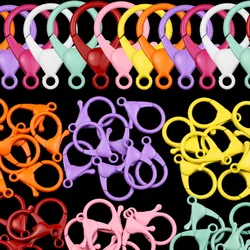 20/60/100Pcs 25/35MM Plastic Lobster Clasp Bag Keychain Colourful Connector For Making Bracelet Jewelry Pendant DIY Accessories