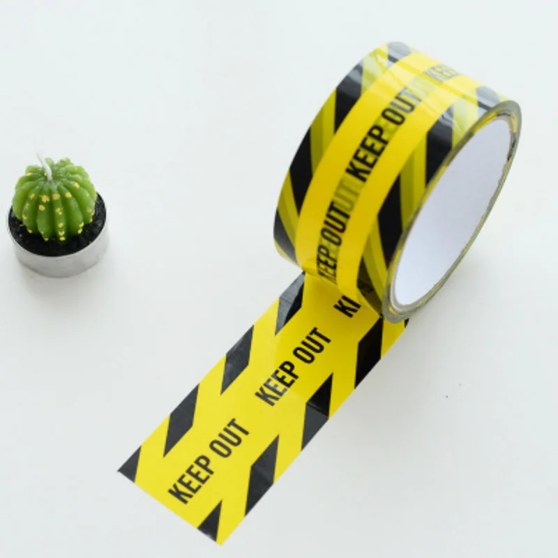 25M Yellow Warning Tape Sticker Birthday Decoration Construction Party Supply Hen Wedding Halloween DIY DEcoration Warning Tapes