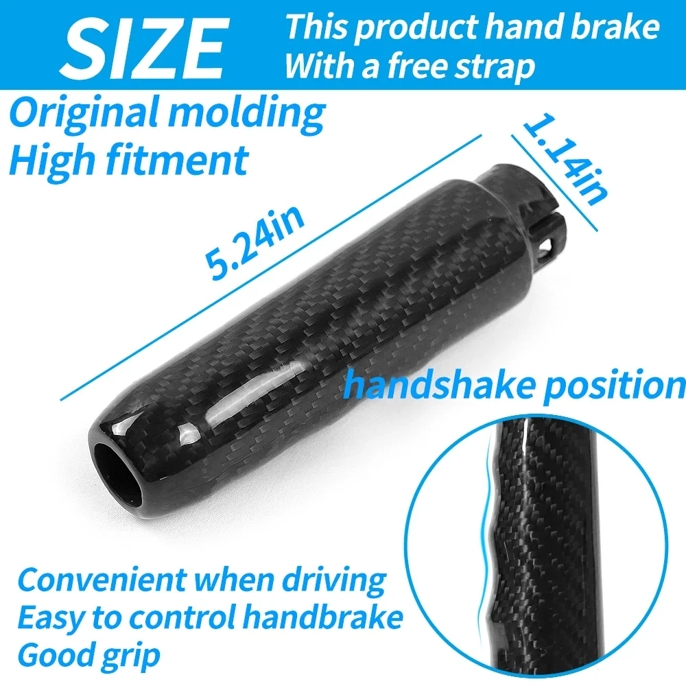 Carbon Fiber Handbrake Handle Trim for BMW MINI F55 F56 F57 F Series Black Handbrake Trim Interior Accessories Car Accessories