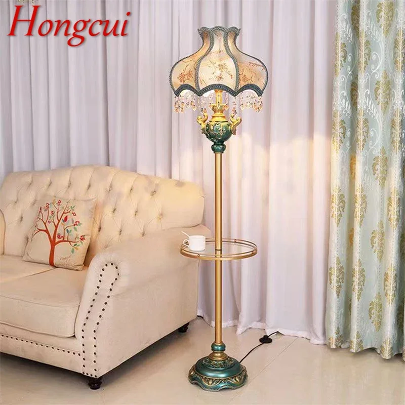 

Hongcui European Floor lamp Luxurious Living Room Bedroom Study Villa Hotels LED Retro Creativity Floor lamp Next To Sofa