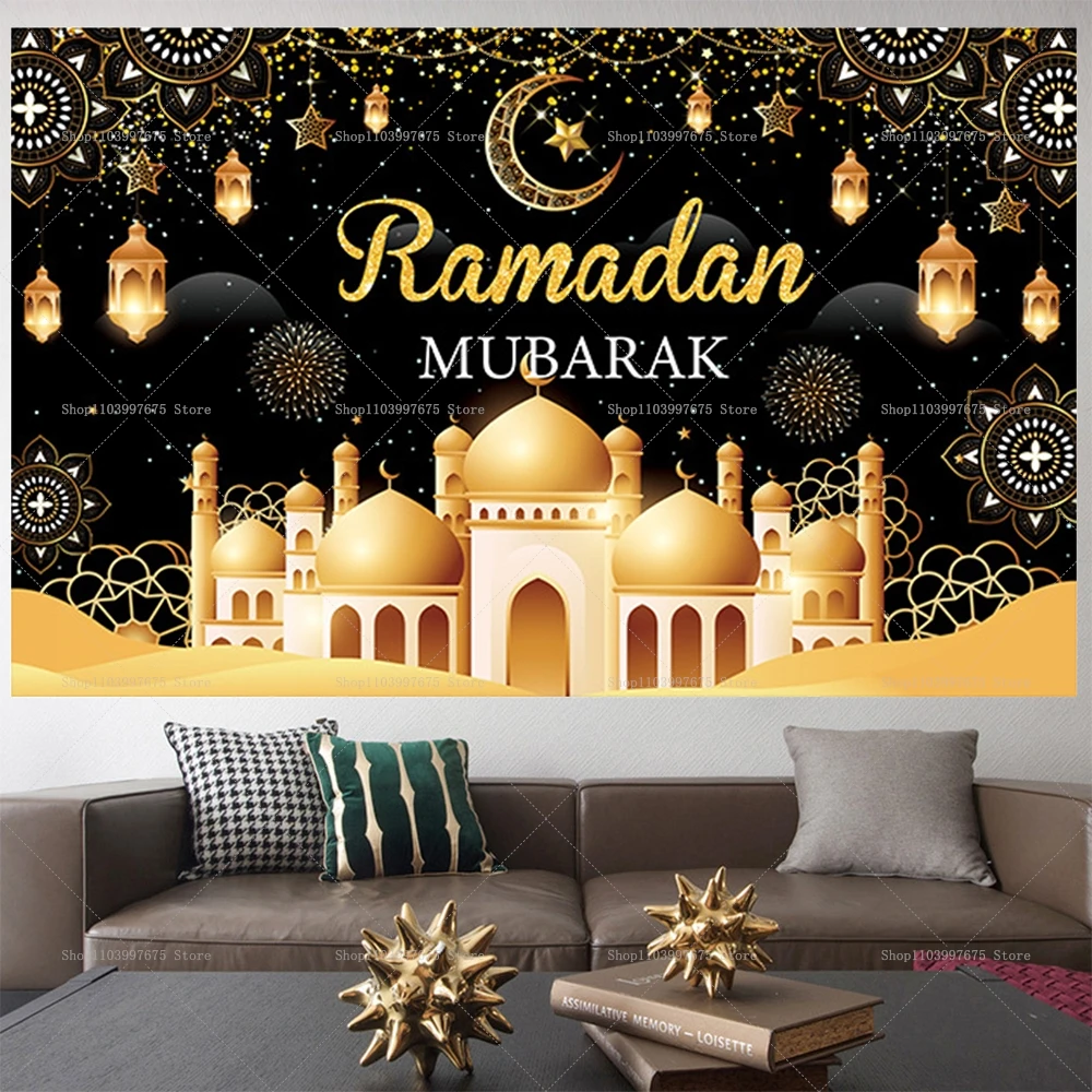 Eid Party Backdrop Cloth Ramadan Mubarak Decorations For Home Islamic Muslim Ramadan Kareem Eid Al Adha Ramada Party Background