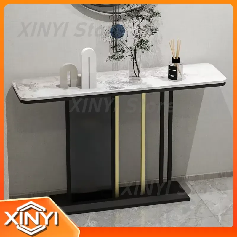 Rectangular Luxury Coffee Table for Modern Living Room Glam Black Marble Design Italian Style Center Table Salon Furniture