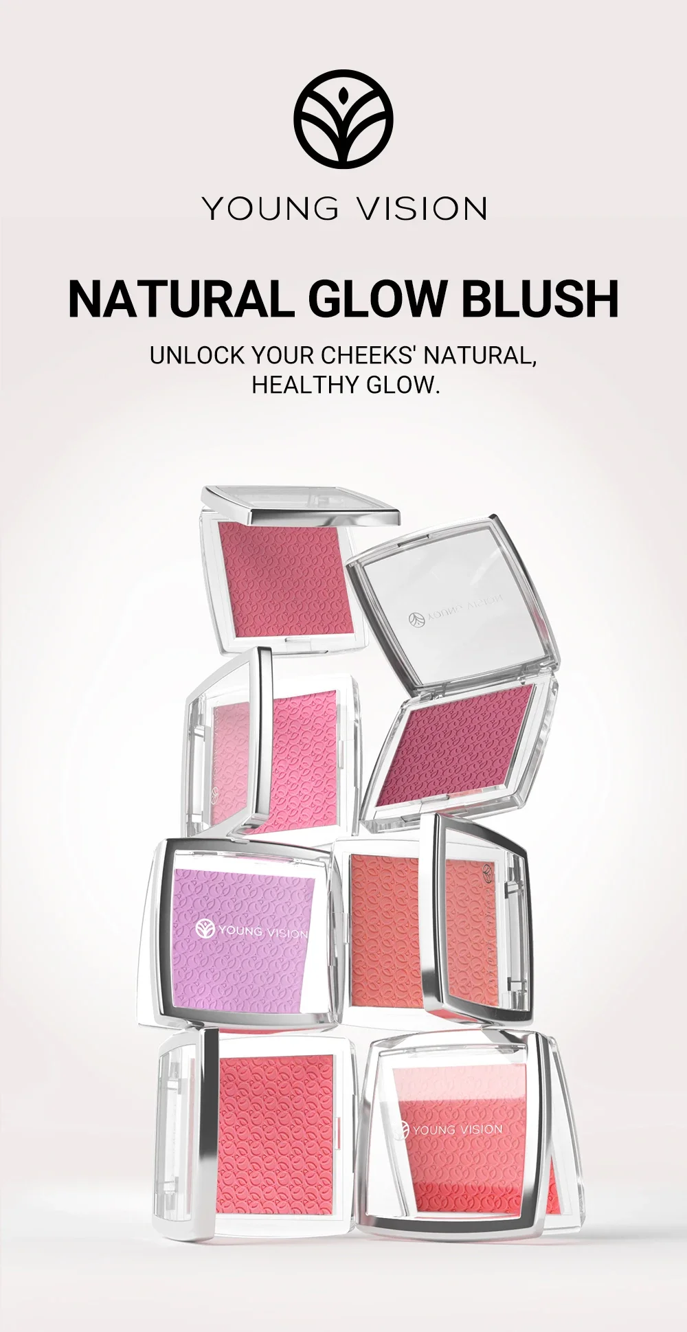 Palette de blush mat velouté texture ultra fine pour le teint_voghion.com
