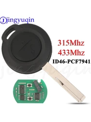 JYQ 2Buttons Remote Smart Car Key 315/433MHz ID46 PCF7941 For Mitsubishi Colt 2002-2012 Cabriolet 2006-2008 HU56 Blade