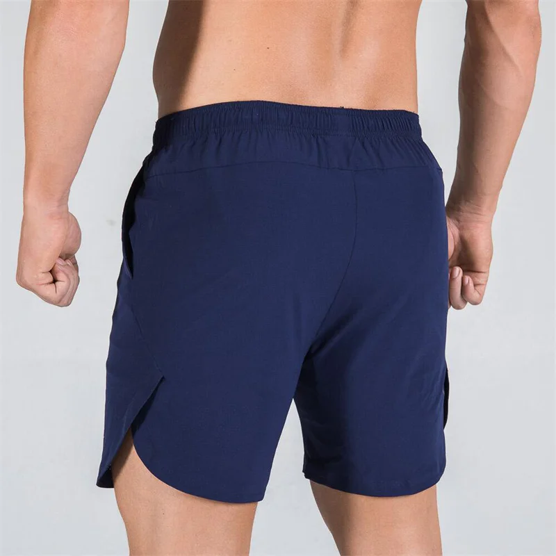 Short de fitness à double pont pour hommes, pantalons de protection pour hommes, vêtements de sport d'entraînement, shorts tissés respirants, minces, séchage rapide, objectifs de sport, été