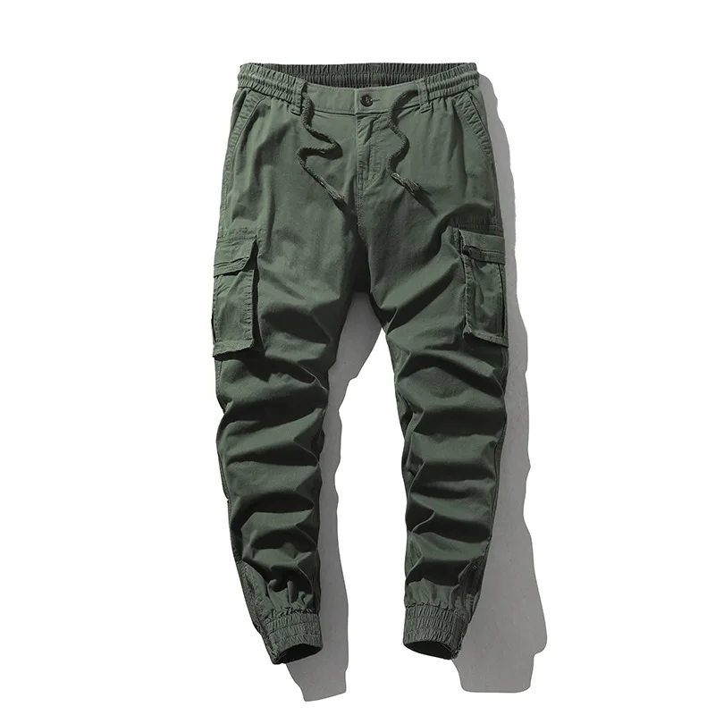 New Spring Autumn Cotton Pants Men Cargo Pants Workwear Trousers Military Multi-pocket Men's Clothing Casual Loose Army Pants