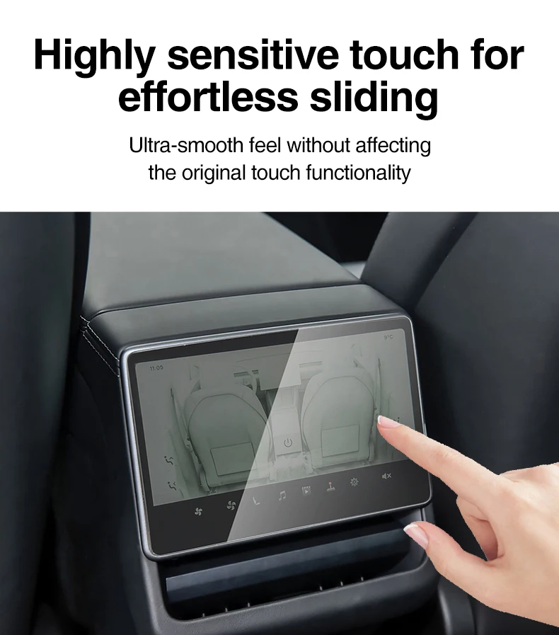 Heenvn für Tesla Neues Modell Y Juniper / Modell Y L 2025 2026 Auto Panzerglasfolie Matt HD Touchscreen-Schutzfolie für die Mittelkonsole – Detail 14