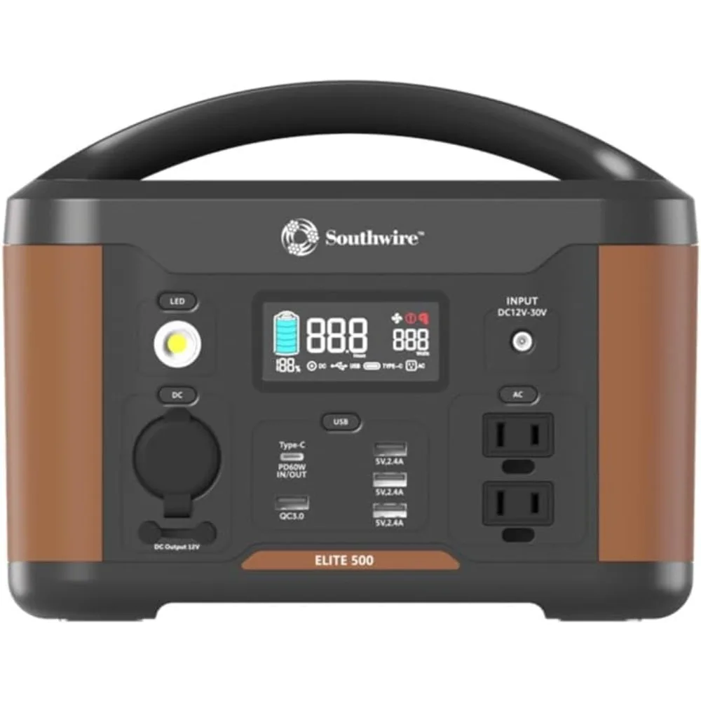 Elite 300 Series, 296Wh Backup Lithium Battery, 120V/300W Pure Sine Wave AC Outlet, Solar Generato