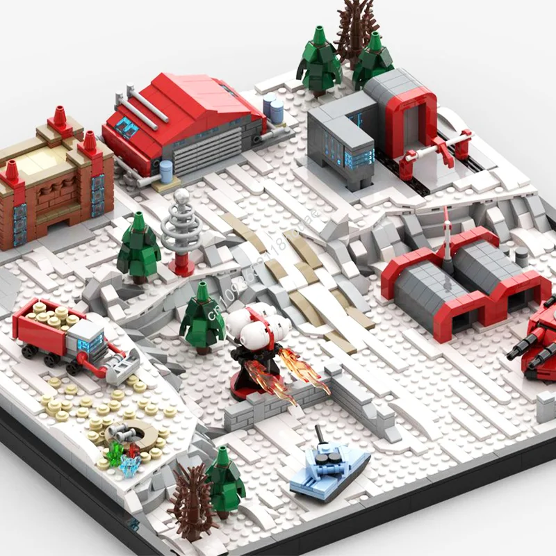 1646pcs Command & Conquer (C&C) Red Alert - Soviet Base Creative Street View Model Moc Building Block Bricks Toys for Kid Gifts