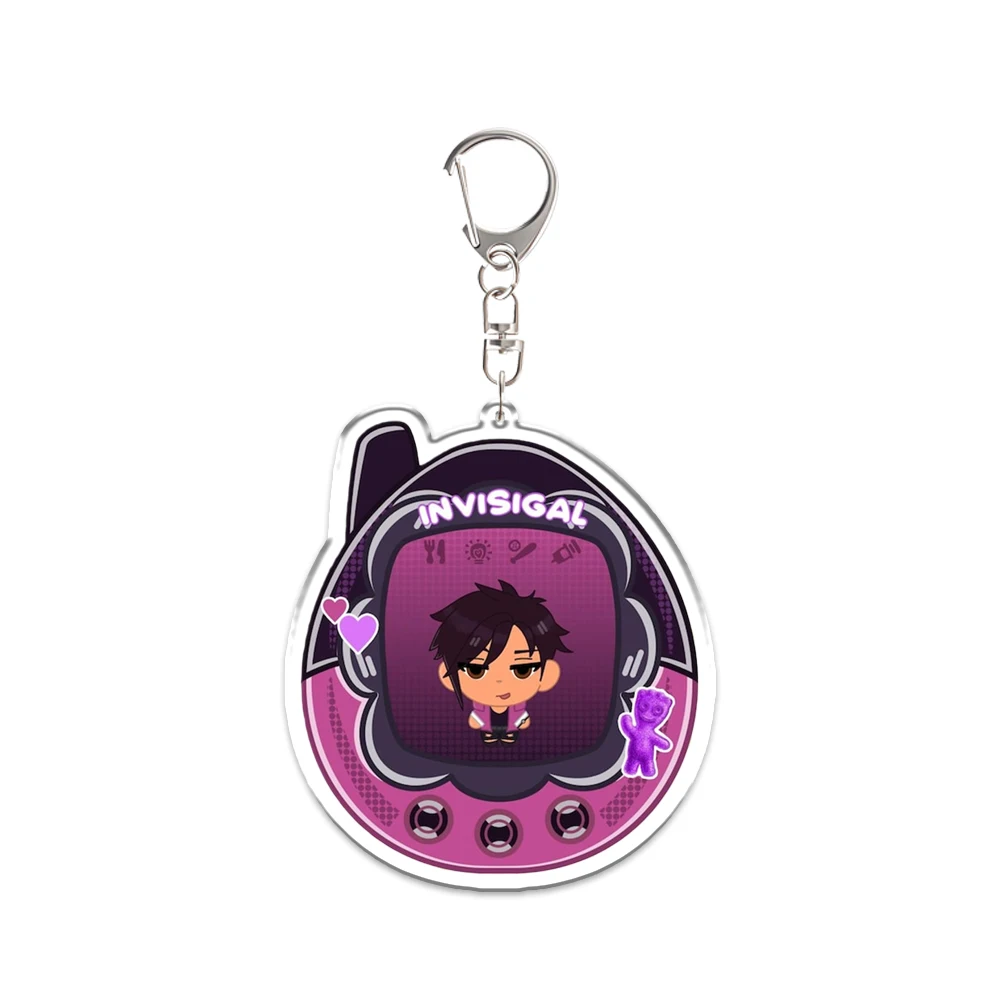 لإرسال كوبيه السونار بريزم Invisigal Flambae أنيمي لعبة الأجهزة الطرفية سلسلة مفاتيح مصنوعة من الأكريليك مخصص الرسوم المتحركة على ظهره قلادة هدية