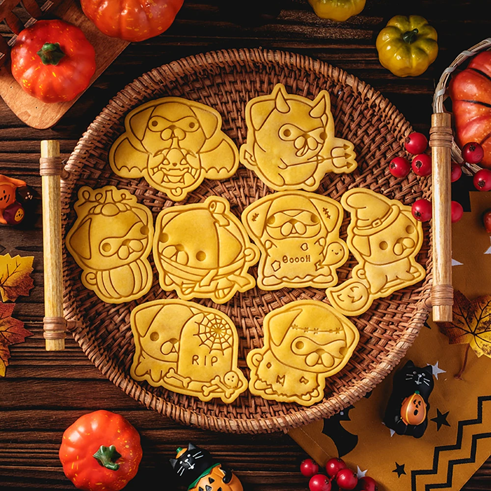 الكرتون هالوين اليقطين جرو كوكي العفن DIY Stampcookie القواطع الخبز الملحقات