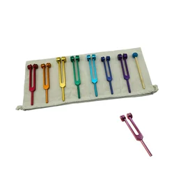 New Eight Colored Chakra Tuning Forks Set for Healing, Sound Healing, Maintaining Perfect Harmony of Body, Mind and Spirit