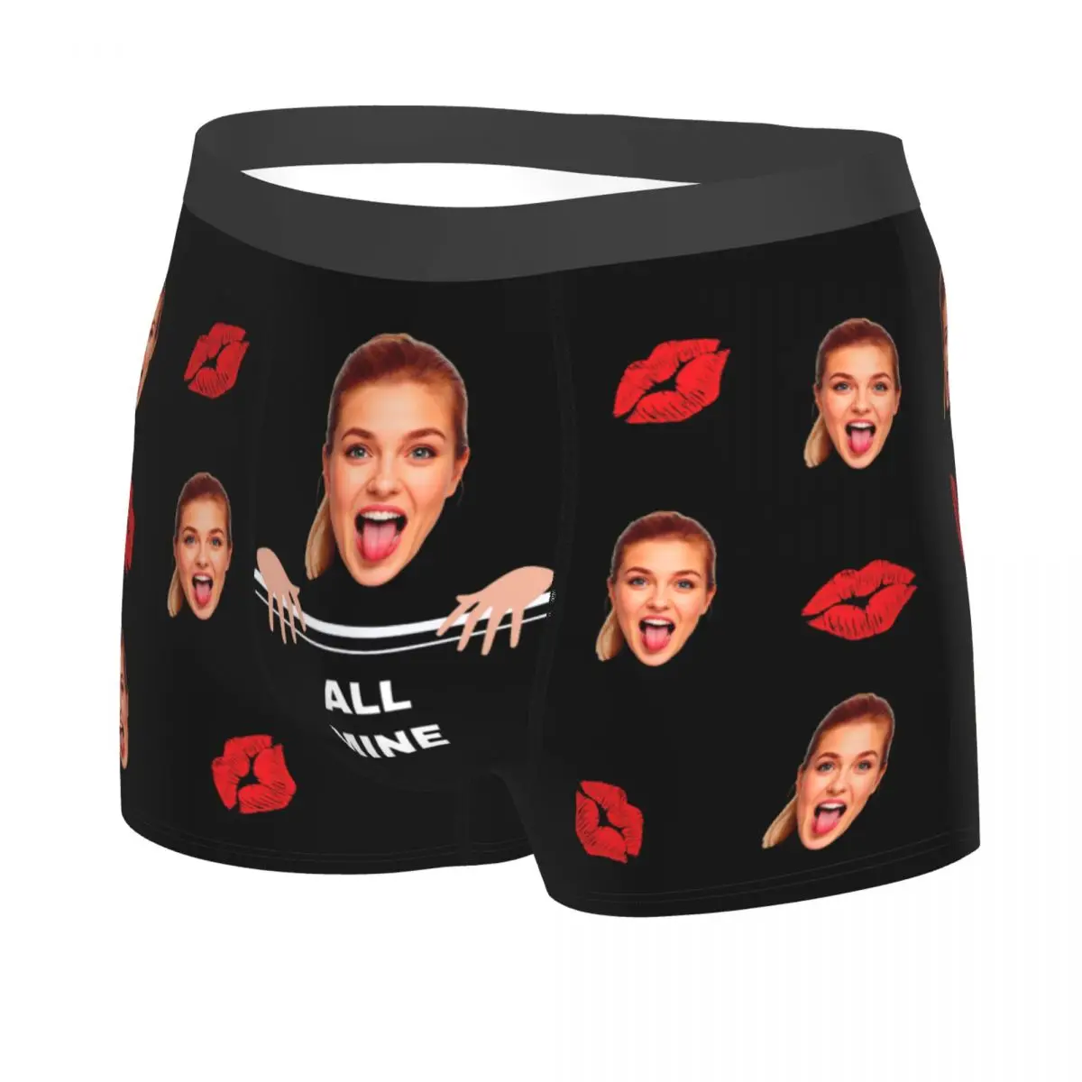 Cool Personalized Custom Face Photo Boxers Briefs Men's Breathable Underwear Valentine's Day Birthday Gift For Husband Boyfriend