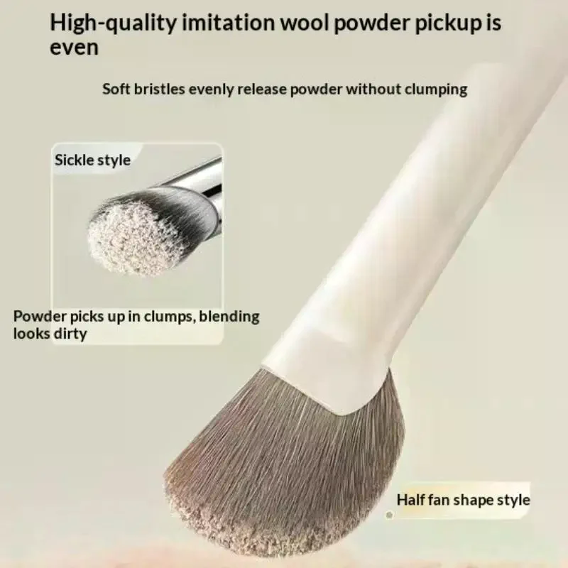 Semi Fan Nose Contour Brush With Soft Bristles Precise Shaping Perfect For Daily Makeup Personal Beauty Use