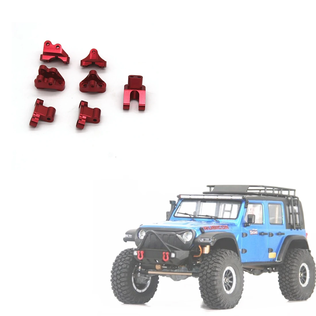 Metalen Voor-En Achteras Koppelstandaard Set Voor Yikong Yk4082 4102 4103 Rc Crawler Auto Upgrades Onderdelen Accessoires, 1