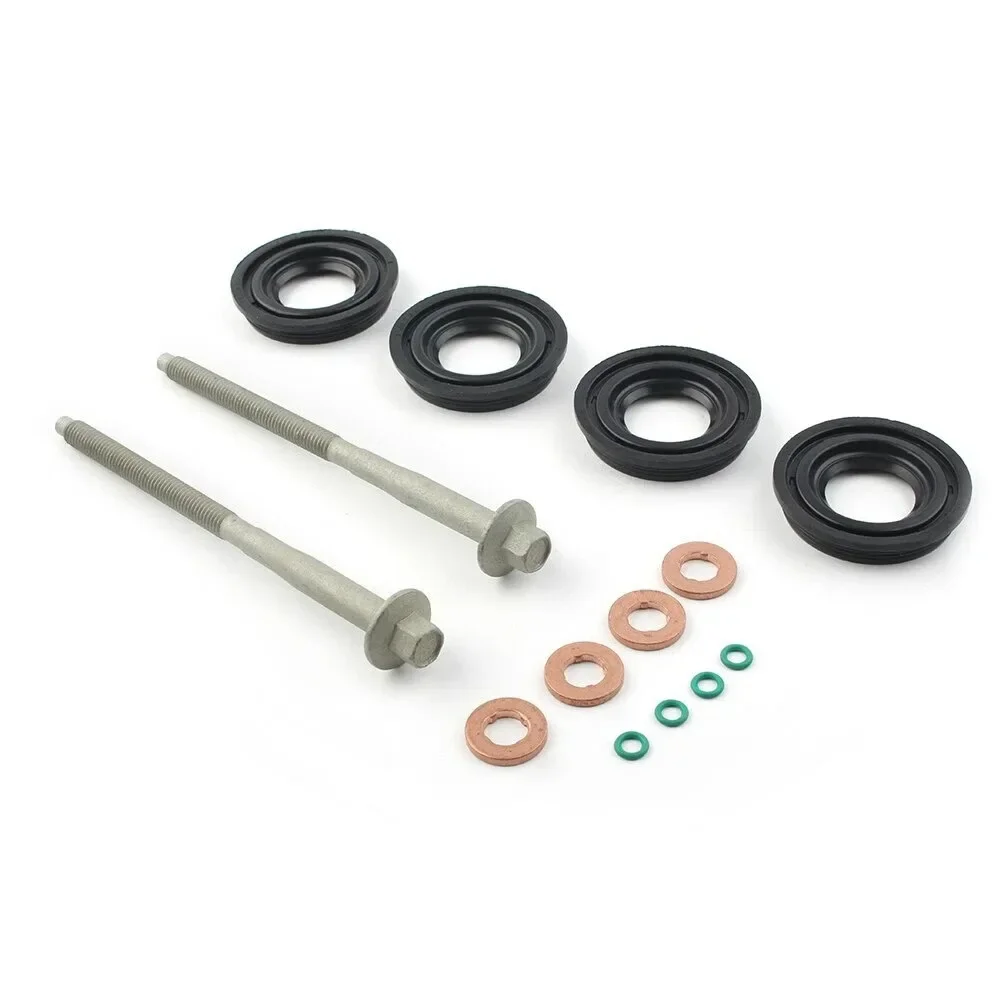 Vehicle Repairs Fuel Injector Seal Kit Injector Seal Replacement O-ring Includes 4 Injector Seals Made From Rubber
