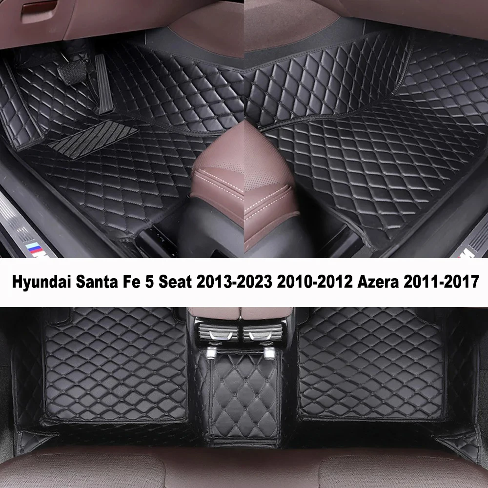 3 قطعة تغطية كاملة مخصصة الحصير سيارة لشركة هيونداي سانتا في 5 مقعد 2013-2023 2010-2012 أزيرا 2011-2017 اكسسوارات السيارات