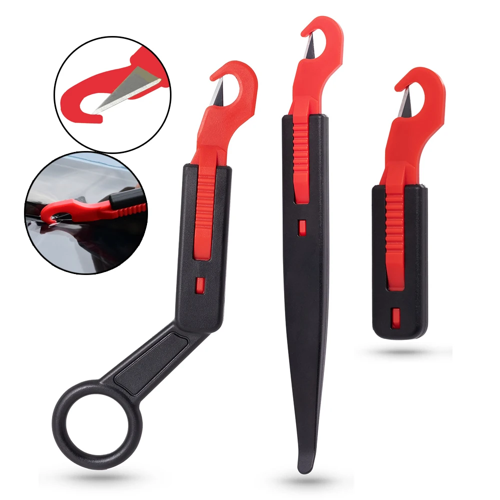 FOSHIO Professional Utility Knife Set Carbon Vinyl Wrap Car Film Wallpaper Sticker Safety Cutter Adhesive Film Cutting Slitter 