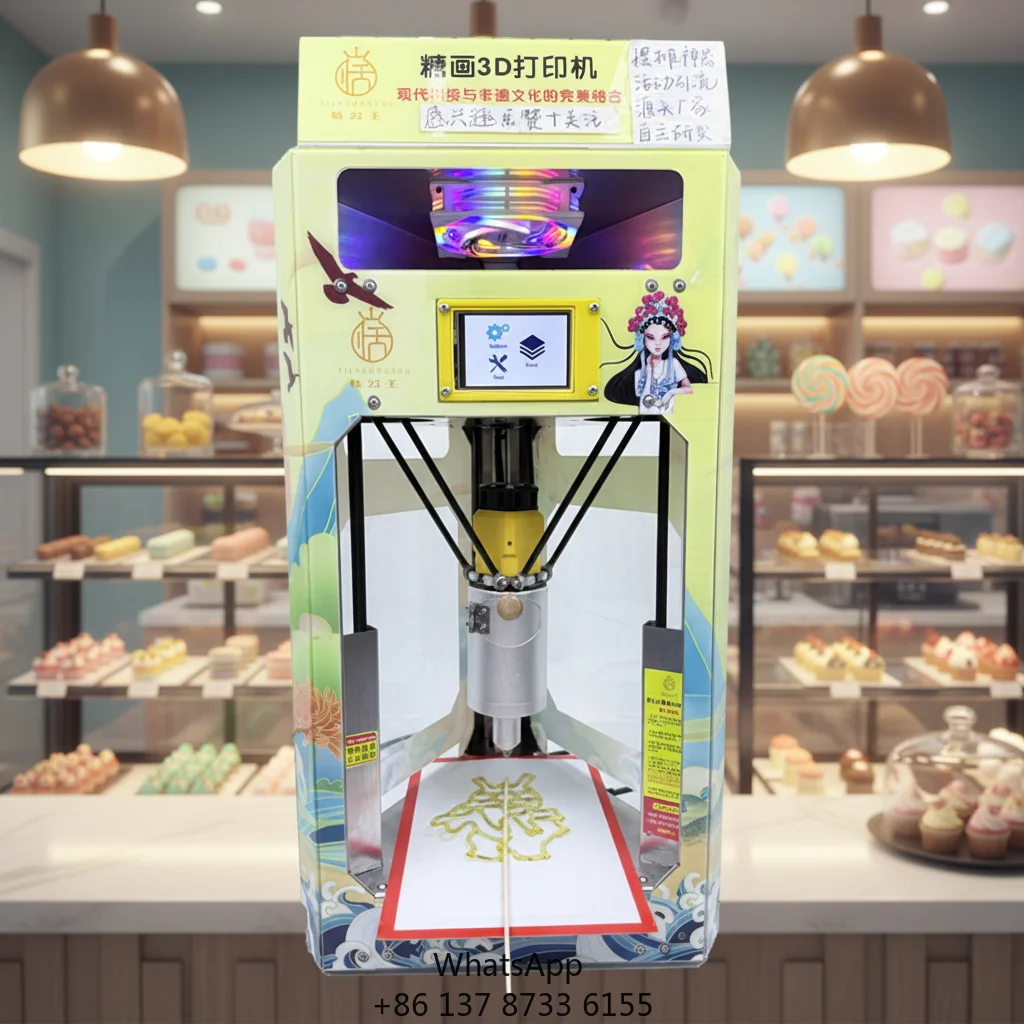 Cartoon Zodiac Pattern Preloaded Gift Shop Must Have Food Grade Semi Automatic 3D Sugar Painting Printer