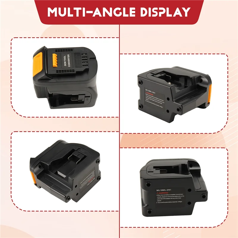 SHGO-18V M18 배터리(2)용 20V 무선 전동 공구용 2 In 1 배터리 어댑터 변환 키트 작동