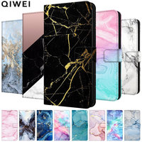 Leather Flip Case For Xiaomi Mi A3 A2 Lite A1 5X Play Marble Wallet Phone Case for Xiaomi Mi Note 10 Lite Stand BOOK Cover Bag