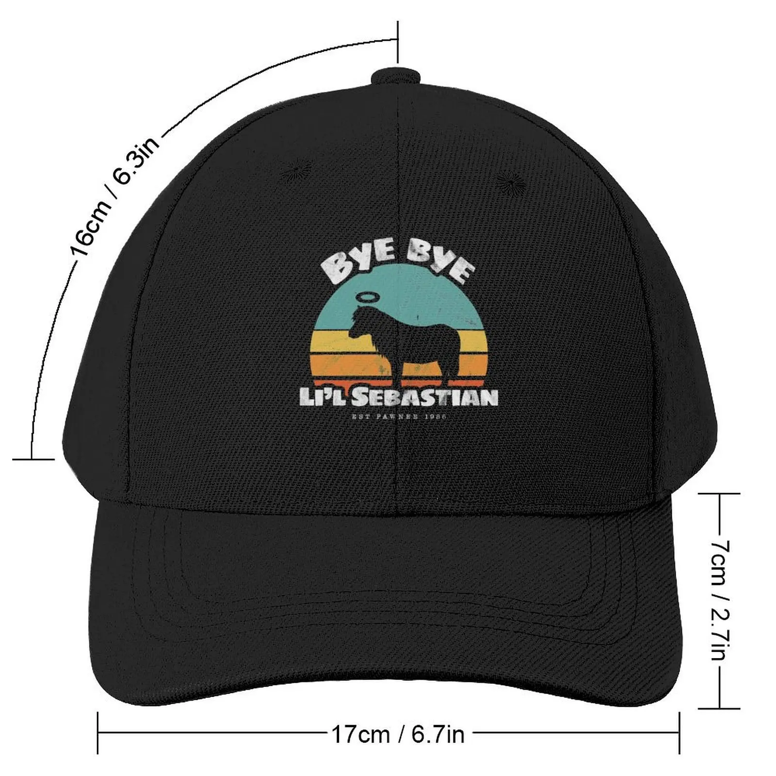 Bye bye Li'l Sebastian ? Est Pawnee 1986 Baseball Cap fishing hat dad hat Hats Man Women's