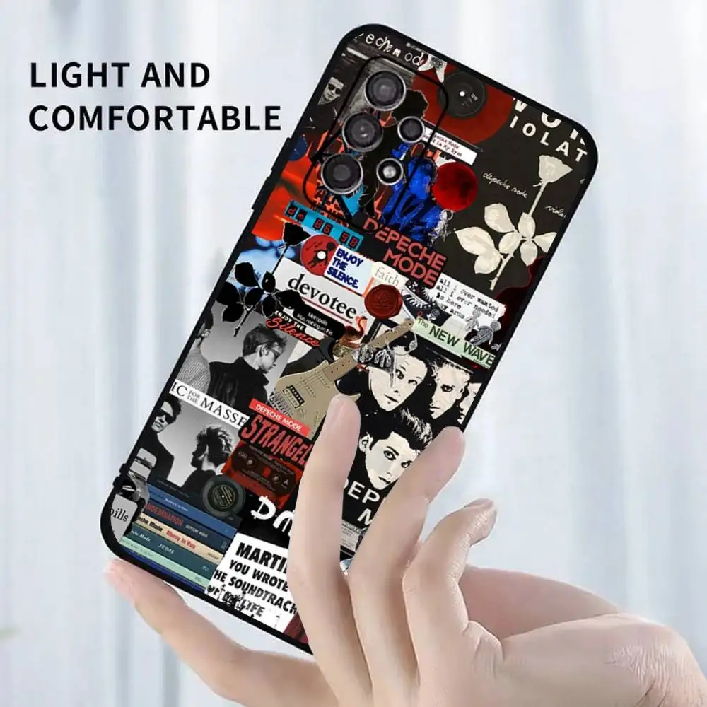 D-DepecheS モード電話ケース サムスン S25、S24、S23、S22、S21、S20、S10、ウルトラ、プラス、ライト、FE、ソフトシリコンブラックカバー用