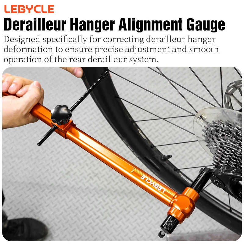LEBYCLE Bicycle Derailleur Hanger Calibration Tool Bike Frame Tail Hook Straightener Tool Bike Derailleur Hanger Alignment Tool