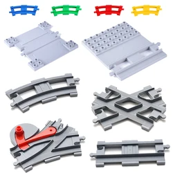 Big Building Blocks Accessory Train Tracks Traffic Stop Compatible Large Bricks Assemble Children Kids Girl Creativity Toy Gift