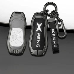 Zinc Alloy Car Key Case Cover for Xpeng Xiaopeng G6 G9 P7 P7I G3 G3I P5 2021 -2024 Remote Key Shell Keychain Car Accessories